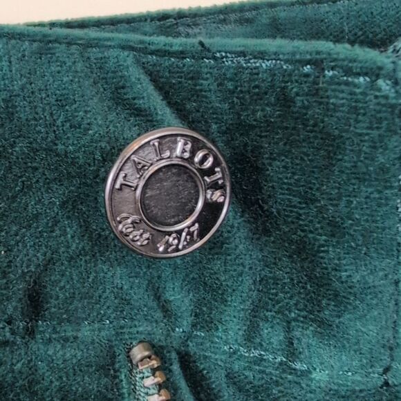 Talbot's Straight Leg Velveteen Pants in Green Size 12 - Picture 5 of 13